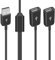 Duttek USB Y Splitter Cable 30cm, USB 2.0 A Male to 2 Dual USB Female Y Splitter Cable support Charging and Data Transfer for Laptop,Mac,TV, PC, HDD (1 in 2 Out)