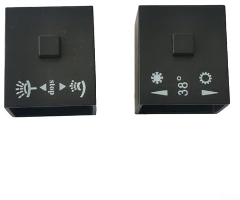 Black Thermostatic Handle, Thermostatic Handle Knob, 1 Pair Square Shower Temperature Control For Adjust Control The Water Temperature