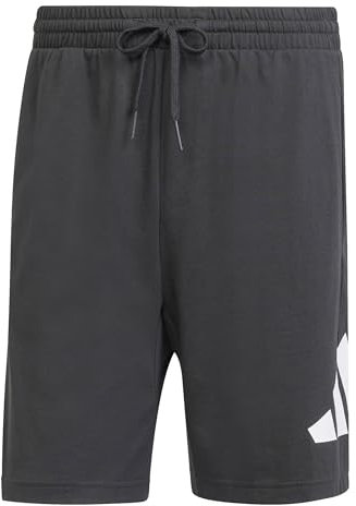 adidas Men's Essentials Big Logo Single Jersey Short, Black/White, XL