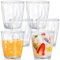 LOSYHU Lot de 6 verres en plastique acrylique incassable de 300 ml sans BPA, gobelets en plastique Tritan pour jus, bière, thé, lait (transparent)