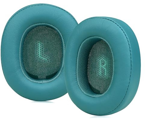 SINOWO Cuscinetti di ricambio per cuffie wireless JBL E55BT (E55 BT), cuscinetti auricolari con isolamento acustico in memory foam, morbida pelle proteica, color foglia di tè