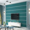 Generic Wallpaper, 3D Wide Stripe Imitation Thickening Bedroom Living Room Wallpaper/Peacock Blue/0.53 * 10M