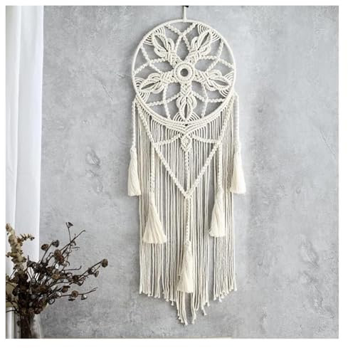 MELY Dream Catcher Wall Hanging Dream Catcher,Wall Decor,Woven Wall Hanging Macrame Dream Catcher, Tassel Macrame Decor Home Ornament Craft Wall Decoration(Grey)