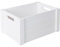Wickerfield Wooden Crates with Cutout Handles Under Bed Storage Boxes Cube Christmas Eve Large Gift Box Dog Toy Hamper Baskets for Gifts Empty (White, Small)