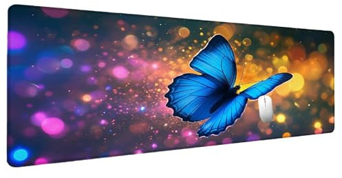 Mauspad XXL Groß 600x300mm Blau Mousepad Traum, Schreibtischunterlage Gaming Mauspad, Wasserdicht Rutschfeste Mouse Pad Genähte Kanten Schreibtisch Zubehör Deko Verbessert Präzision Geschwindigkei G-5