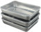Volakebeing 3 cajas de conservación de acero inoxidable, recipientes de almacenamiento multiusos con tapas de sellado para cocina, refrigerador, picnics al aire libre, bandejas cuadradas para