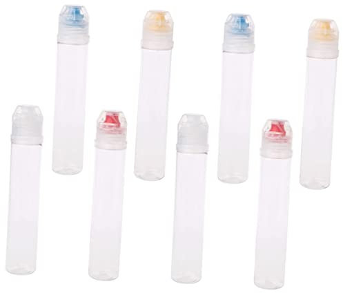 MOTHNUR 8 Stück 72ml Quetschflaschen Aus Kunststoff Mit Silikonventil Wiederverwendbare Soßenspender Für Reisen Camping Präzises Dosieren Von Ketchup Und Dressing Transparente Praktische Reiseflaschen