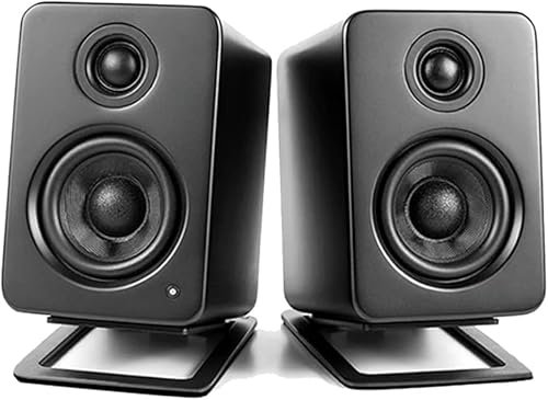 Metal -Desktop -Lautsprecher für kleine Desktop -Audioständer, Tilt Desktop -Computerlautsprecher Ständer HiFi Schallschutz und Schockdicht eines Paares