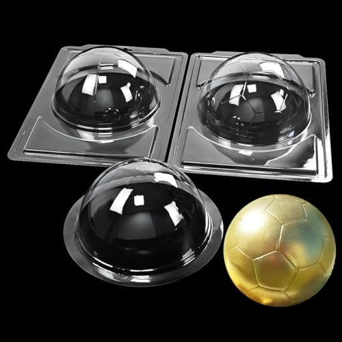 TUKE Stampo professionale in policarbonato per cioccolatini, caramelle, cottura al forno, durevole, flessibile, antiaderente, lavabile in lavastoviglie (senza BPA) (pallone da calcio)