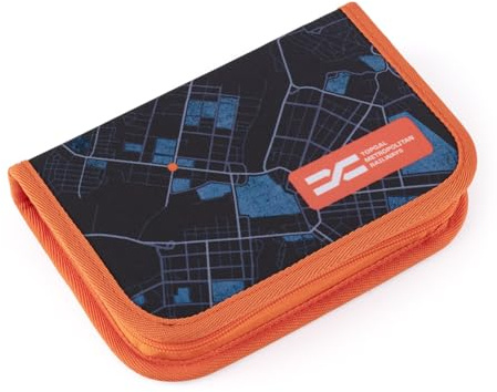 TOPGAL Penn - Federmäppchen für Jungen/Kinder mit Zwei Klappen, gepolstert, mit Stundenplan und Gummischlaufen. (Penn 24012)