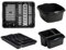 Homey Mart 4-Piece Kitchen Sink Set, Large Dish Drainer, 39cm Washing Bowl, Cutlery Tray and Sink Tidy, Colour - Black