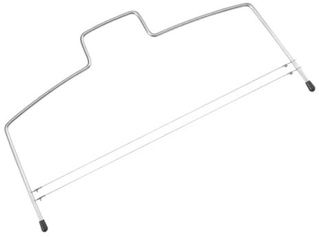 Cake Cutter, Cake Base Cutter with 2 Serrated Cutting Wires, Stainless Steel Double Layer Cake Saw, Cake Cutter Cake Base Cutter, for Even Cake Layers (32 cm, Double Wire)