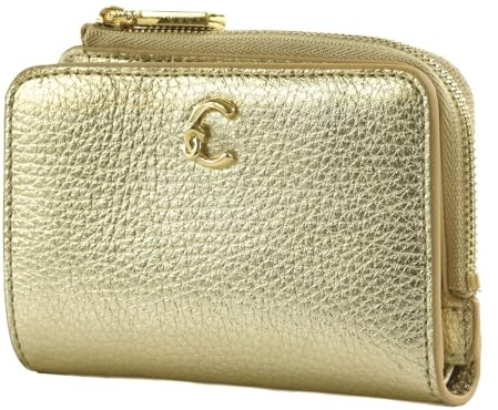 Coccinelle Leder Geldbörse C-Me Wallet Pale Gold goldfarben