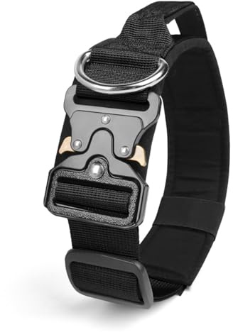 Hundehalsband Verstellbar mit Kontrollgriff, Langlebig Hunde Halsbänder mit Metallschnalle, Wetterfest Halsband Hunde Breit für Kleine Mittlere Hund