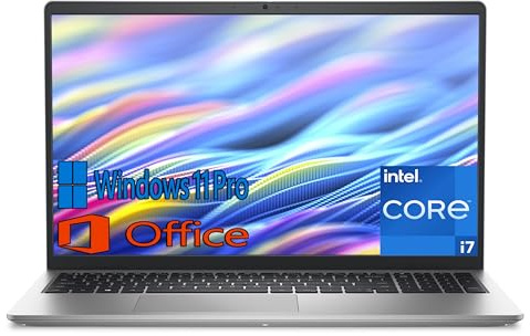 Dell 15 Laptop DC15250, 15.6 FHD Display, Core i7 5.0ghz 13th Gen 1355U, 16GB RAM, 1TB SSD, Webcam, Fingerprint, Wi-Fi 6, Windows 11 Pro, MS Office, Silver, Backlit Key, 1YR WARRANTY, (Renewed)