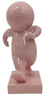 Present Time Ornament Amigo Walking Medium - Zartes Rosa - 10.5x9.8x20cm | Sonstiges - Modern - Kunststoff - Dekoaufsteller - Deko Wohnzimmer & Schlafzimmer