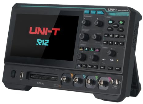 UNI-T MSO1254HD Oscilloscope mixte haute résolution – 250MHz, 4 canaux analogiques + 16 numériques, convertisseur ADC 12 bits, écran tactile 7 pouces