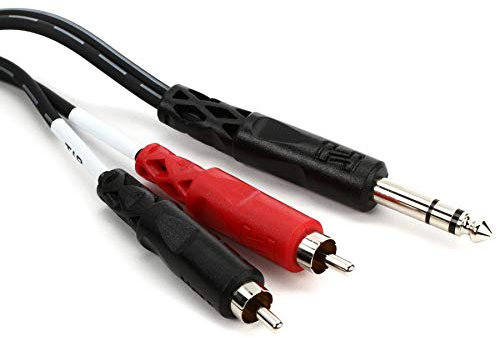 Hosa TRS-202, Insert Cable, 1/4 in TRS to Dual RCA, 2 m