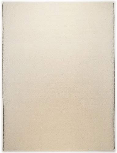 Original marokkanischer Berber Teppich aus 100% nachhaltiger Schurwolle (Wollsiegel); handgeknüpft, weich und robust | 250 x 350 cm; Farbe: Weiß | Florrfäden: ca. 197400 | Imaba Super