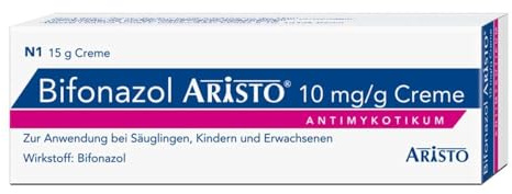 Bifonazol Aristo 15 g Creme – Bei Pilzerkrankungen der Haut – Nur 1 x täglich anzuwenden – Breitspektrum-Antimykotikum – Für Erwachsene & Kinder