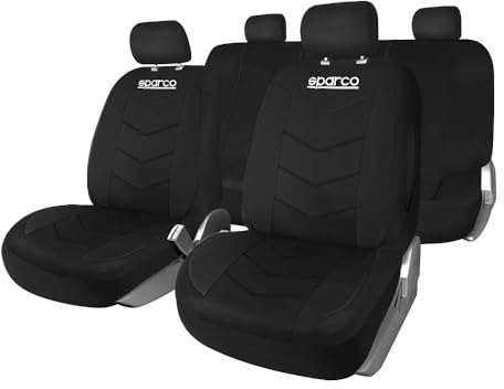 SPARCO SPS431BK 9 piece Seat Cover Set Black
