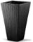 Pot de Fleurs Anthracite 70 x 40 x 40 cm 59 L Bac à Fleurs Aspect polyrotin Jardin terrasse intérieur extérieur jardinière Cache-Pot