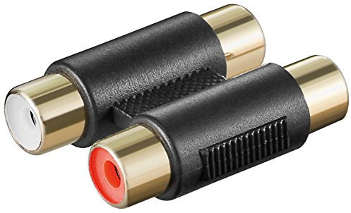 Goobay 12419 Adattatore Cinch doppio 2x femmina a 2x femmina - 2 prese femmina Cinch (audio a sinistra/destra) > 2 prese femmina Cinch (audio a sinistra/destra)