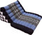 GURU SHOP Thaikissen, Dreieckskissen, Kapok, Tagesbett mit 1 Auflage - Schwarz/blau, 30x50x75 cm