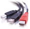 Cables To Go Câble Y USB 2.0 USB Type B mâle / 2 USB Type A mâle
