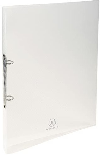Exacompta 54194E Ringhefter Crystal DIN A4 aus flexiblem Kunststoff mit 2 Ringen 20 mm breit kristall ideal für Schule und Büro Ringhefter Ringordner Ringbuchordner
