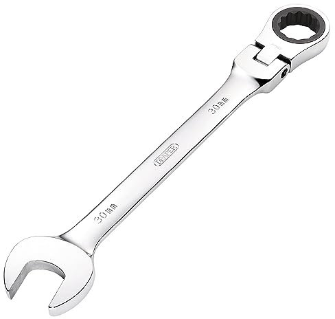 Draper 52027 Hi-Torq Metric Flexible Head Ratcheting Combination Spanner, 30mm