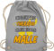 Shirtracer Turnbeutel Rucksack - Ich brauche keine Therapie ich muss nur nach Malle - Unisize - Hellgrau - baumwolle beutel sport beuteltasche sportbeutel gym bags fabric bag tasche stoff turnsackerl