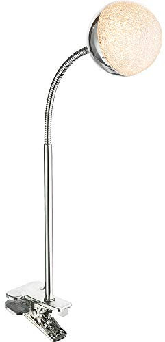 LED Klemm Lese Lampe Chrom Leuchte Kristalle Spot Beweglich Beleuchtung