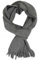 Rotfuchs Strickschal Herrenschal Damenschal 100% Wolle 190 x 26 cm,uni graumeliert mit Fransen
