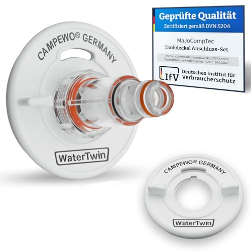 Tec4Camp® WATERTWIN-PRO 3-Pin D:68/78 | Adapter mit Filter für Wassereinfüllstutzen | Gardena kompatibler Tankdeckel Befülladapter | Wasserhahn Anschluss Wohnmobil Wohnwagen Camping Van