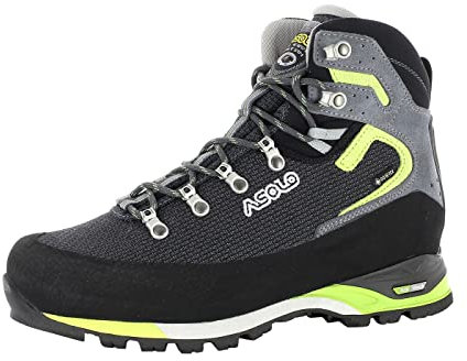Asolo Corax GV Mm Nero/Green Lime, Stivali da Alpinismo Uomo, Black Green Lime, 45 EU