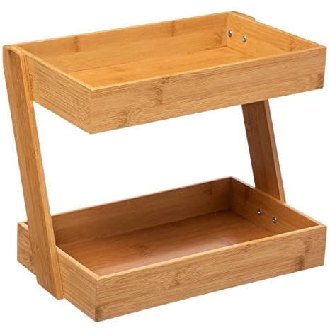 5five - organizer mit 2 tabletts aus bambus, großes modell