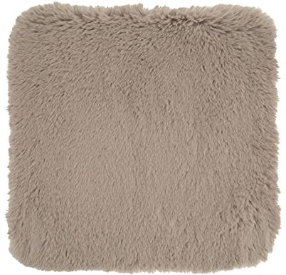 CB Home & Style Kunstfell Dekofell Teppich rosa grau Taupe Creme Sitzkissen Lammfellimitat Felloptik Verschiedene Größen (Taupe, 38 x 38 cm)