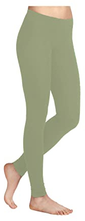 Missloved Plain Stretchy Viscose Lycra Leggings Sizes UK 8-26 * 30 Colours * Sage Green
