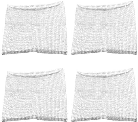 VIFERR Wühlmaus Drahtkörbe, 4 Stück Pflanzkorb Wühlmausschutz Edelstahl Wühlmauskorb Pflanzenwurzelschutz Metallnetzbeutel für Pflanzen, Blumen, Gemüse, Wurzelschutz, 35 x 35 cm