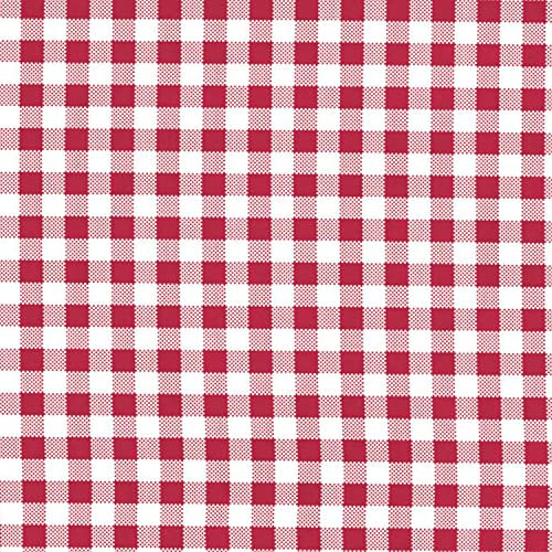 Wachstuch Tischdecke abwaschbar Gartentischdecke, Viele Größen und Designs, wasserabweisend (Kariert- Rot-Weiß- C-16-2, 220x140 cm)