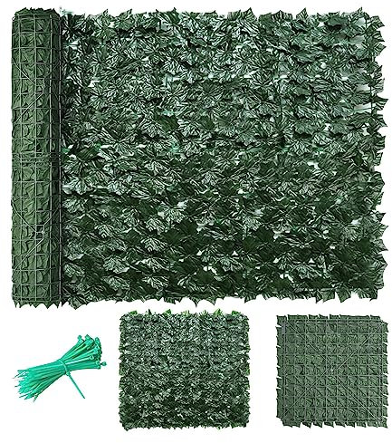 Haie Artificielle Balcon, Brise Vue Jardin Haie Artificielle en Rouleau, Haie Feuillage Artificiel, Clôture d'intimité, écran de Jardin pour Balcon Cour Arrière Patio(Color:C,Size:1x2m)