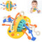 Aolso Montessori Toys, Silicone Suction Cup Toy for High Chair, Sensory Toys for Babies, Pull String Activity Toy, Toddler Educational Sensory Activity Toy Birthday Gift for toddlers