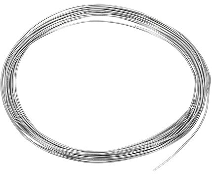 PATIKIL 99.99% Alta Purezza Zinco Cavo, 21 Calibro Puro Zinco Filo 0.8mm Morbido Bordatura Cavo Laboratorio Scientifico Esperimento Zinco Filo Strumento (16.4Ft/Rotolo)