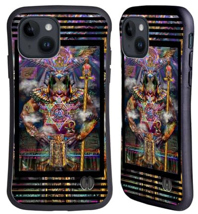 Head Case Designs Offizielle Jumbie Art Horus Götter und Göttinnen Hybride Handyhülle Hülle Huelle kompatibel mit Apple iPhone 15