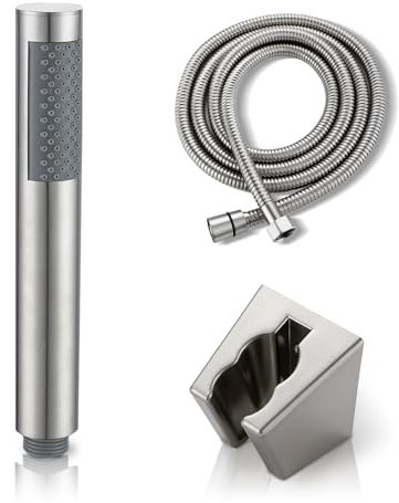 YUNZHIZHAO Pommeau de douche à main en métal avec tuyau extra long et support à double fente, pommeau de douche haute pression