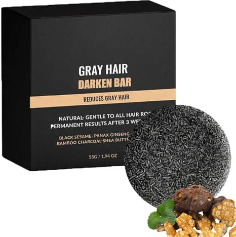 HNFYSMQL SPARTAN Gray Hair Reverse Bar | Gray Reverse Bar Soap | Gray Hair Reverse Bar | Black Soap for Gray Hair | Mane Gray Reverse Bar for Men and Women (3PCS)