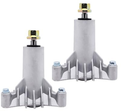 Koemier Spindle Assembly Replaces AYP 130794 128285 Husqvarna 532130794 Include 3 Mounting Bolts and Blade Mounting Bolt, fit for 36 38 42 Inch Riding Lawn Mower (2 Pack)