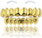 SSyang 18K Hip Hop Teeth Grills für den Mund, Zahnspange Dekoration, mit 2 Silikonformleisten, Hip Hop Teeth Grills für Mouth Top Bottom, für Musikfestivalpartys, Hip-Hop-Rapper, Dekorationen(Gold)
