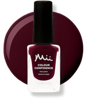 Mii Colour Confidence Quick Dry Nail Polish | Long Lasting & Fast Drying | Nail Strengthening With Nourishing Formula | 14ml Nail Paint | Deep Slumber, Maroon Red